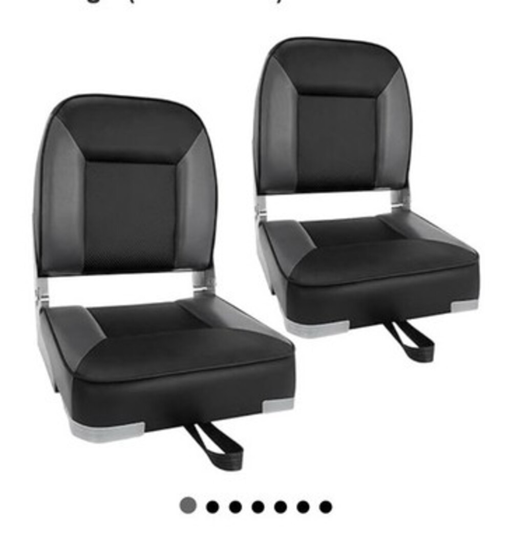 Boat Seats 2 Pack, Skureay Low/High Back Fishing Folding Boat Seat Waterproof